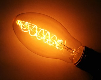 Einfache Vintage Beleuchtung B53 Edison Glühbirne, E26 Sockel, 40W 120V, Antique Retro Style, Bernsteinfarben, Bullet Form, Spiralfaden