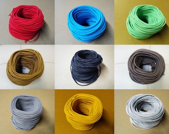 25 feet Simple Vintage Lighting 2-Wire Round Cloth Covered Wire, Antique Style for Pendant Lamp/Fan Cord, Color Options, FREE US SHIPPING