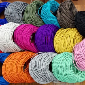 Priced Per Foot*** Simple Vintage Lighting 2-Wire Twisted Cloth Covered Wire, Antique Style for Pendant Lamp/Fan Cord, Color Options
