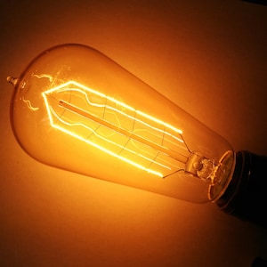 Einfache Vintage Beleuchtung ST58 Edison Style Glühfaden Glühbirne, E26 Sockel, 40W oder 60W, 120V, Antique Style, Bernstein getönt oder klar