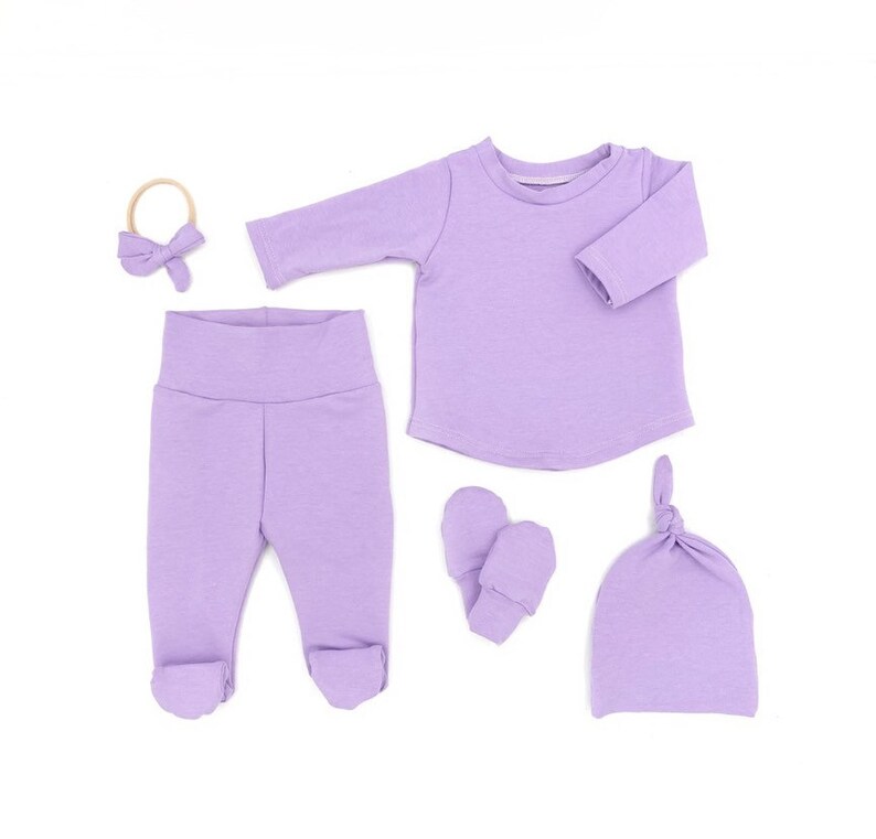 purple newborn outfit