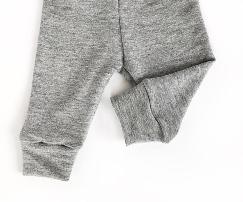 Grey Bamboo Knit Baby Joggers Gender Neutral Newborn Pants Gray Toddler Pants Baby Girl Leggings Baby Boy Leggings Modern Toddler Clothes