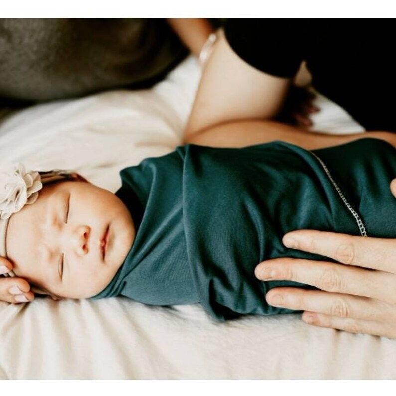 green baby swaddle