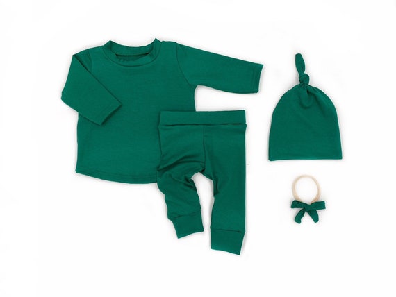 green newborn outfit