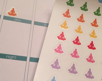 70 SMALL Yoga Pilates Fitness Gym Workout Stickers for Erin Condren Life Planner (ECLP) Reminder Sticker LDD1037