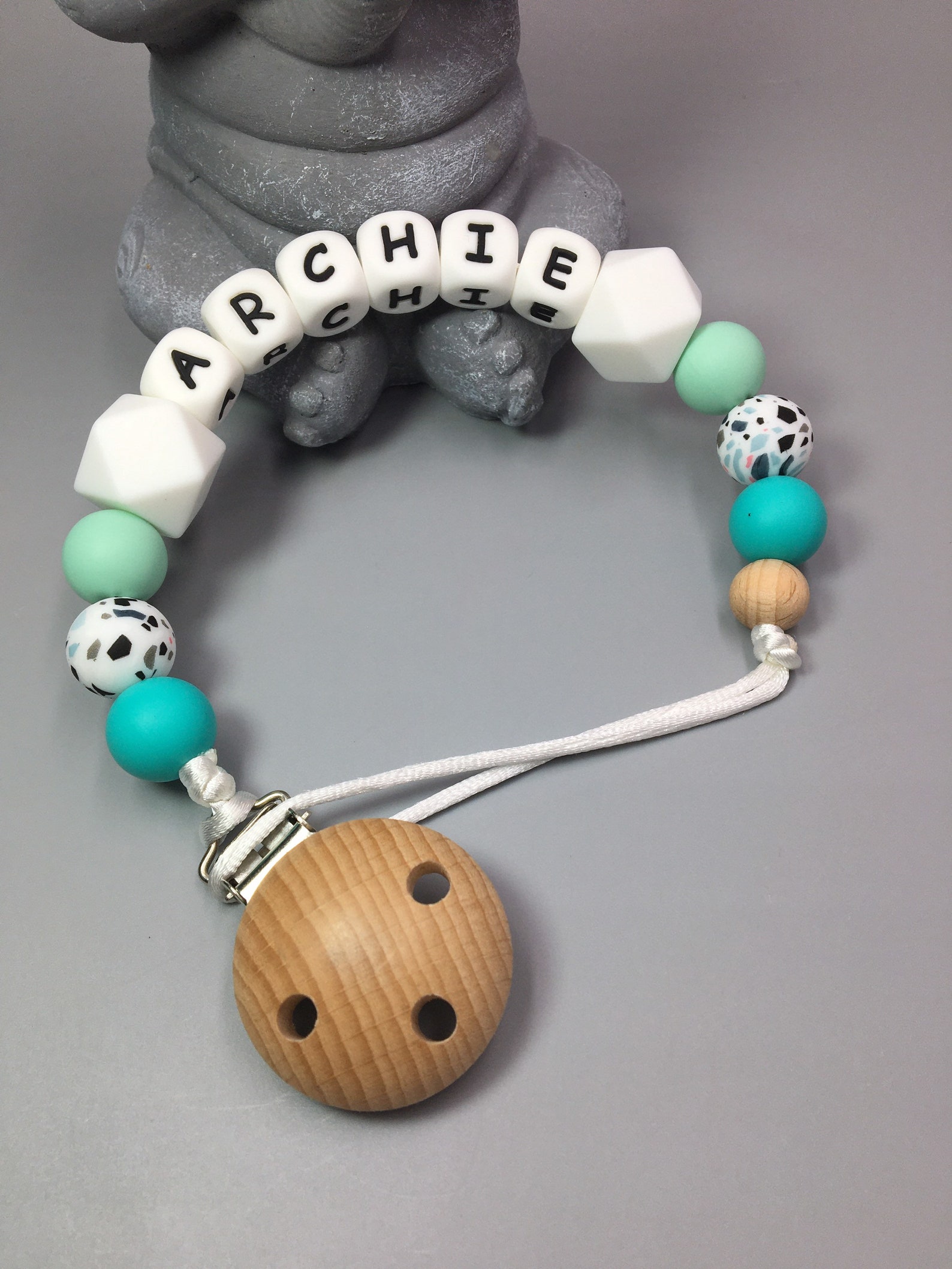 Personalised dummy clip Silicone dummy clip Dummy clip Baby Etsy