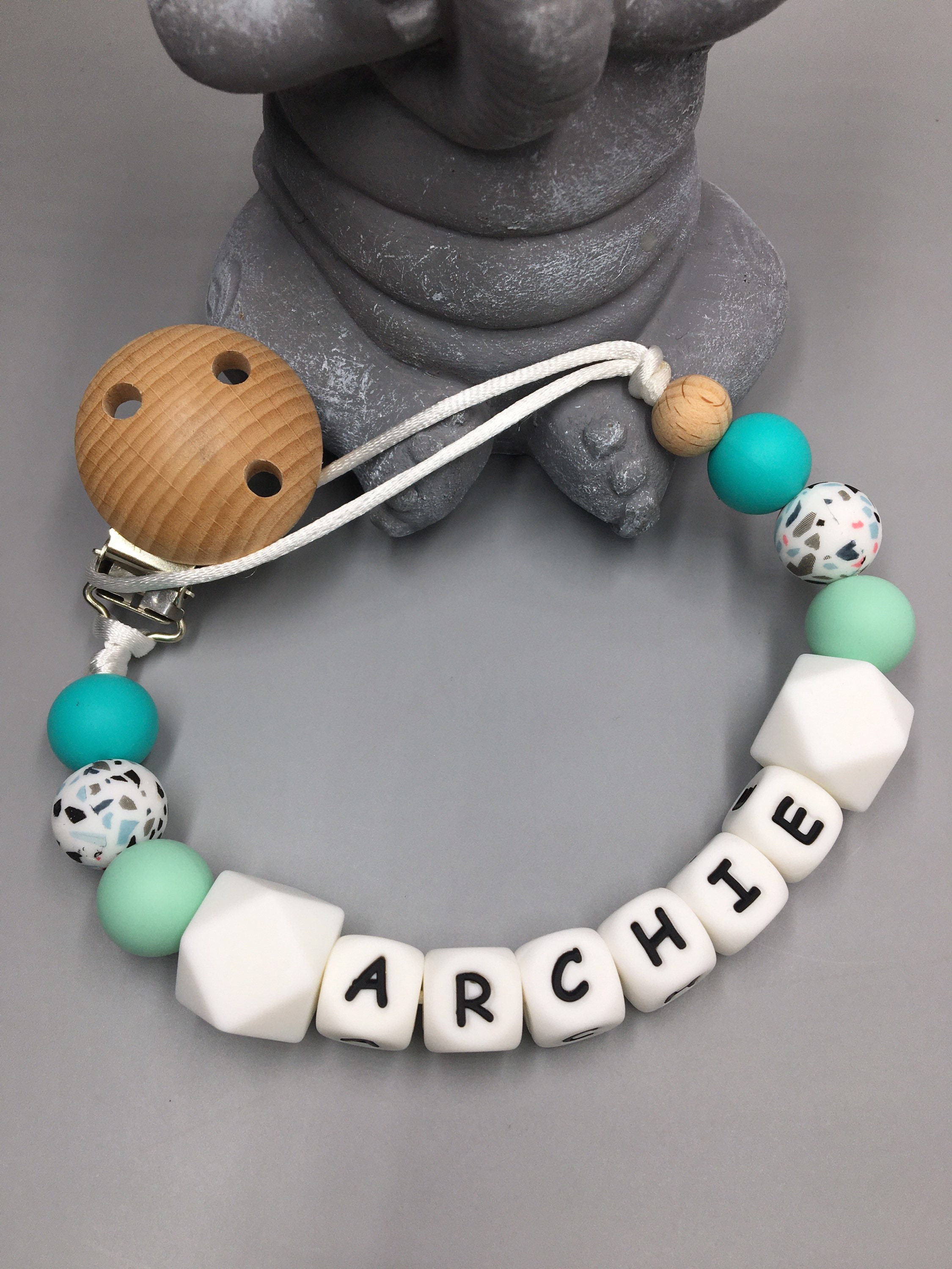 Personalised dummy clip Silicone dummy clip Dummy clip Baby Etsy