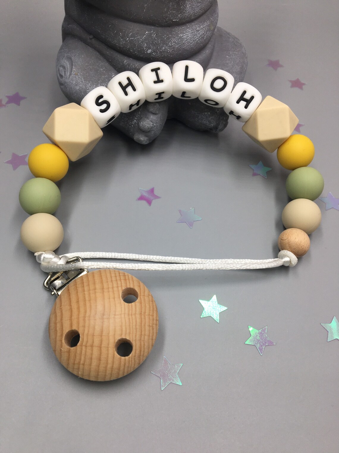 Personalised dummy clip Silicone dummy clip Dummy clip Baby Etsy