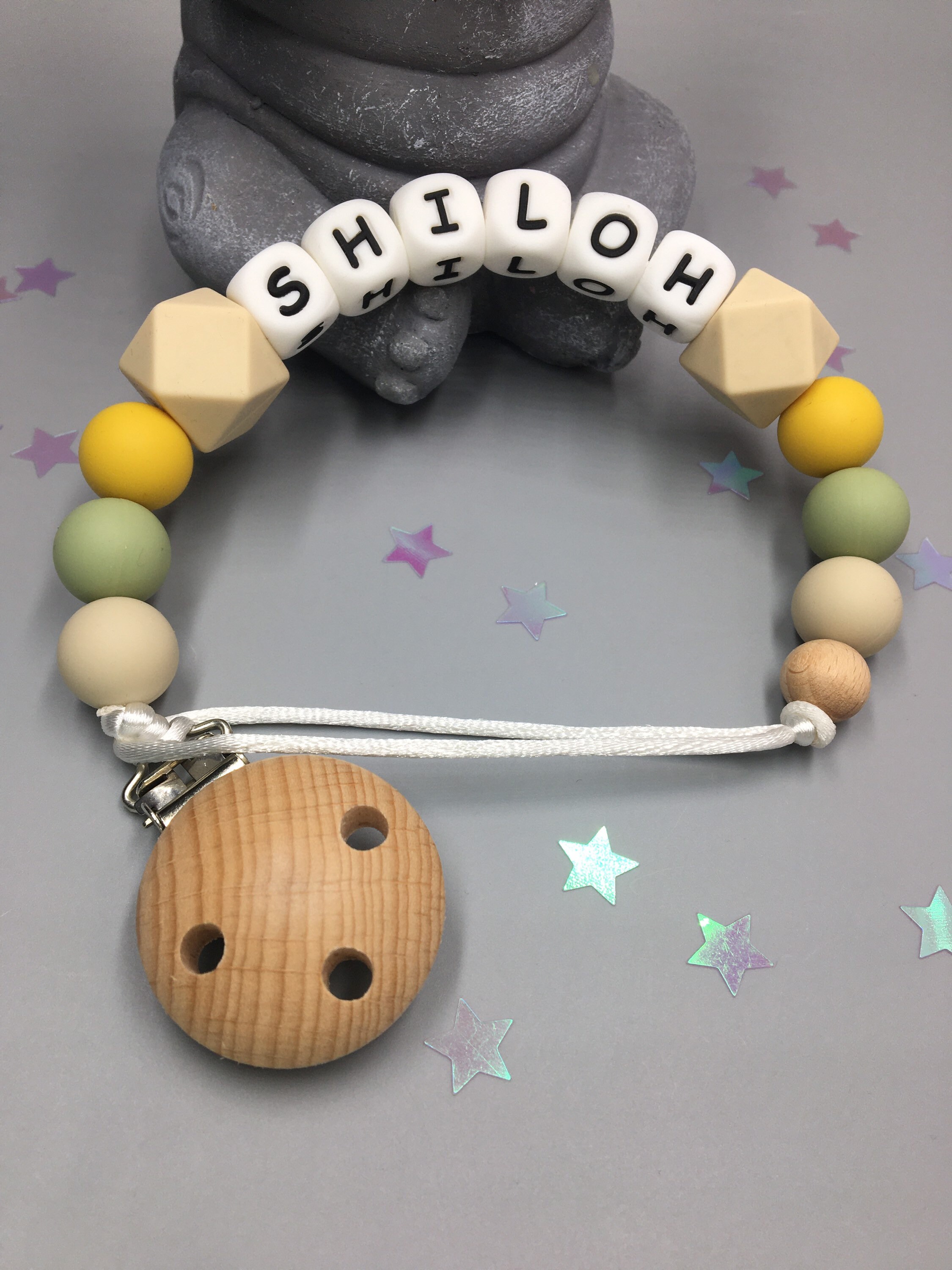 Personalised dummy clip Silicone dummy clip Dummy clip Baby Etsy