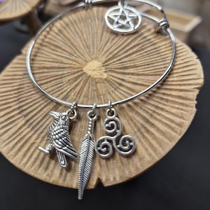 The Morrigan Charm Bangle