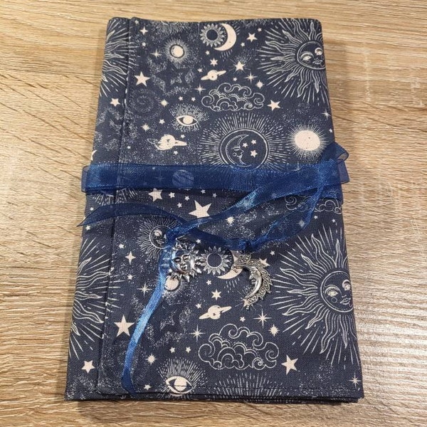 Celestial TAROT WRAP, Oracle Cloth, Pouch/Bag, Casting, Reading, Divination Tools, Ritual, Magickal, Occult, Galaxy, sun, moon, stars