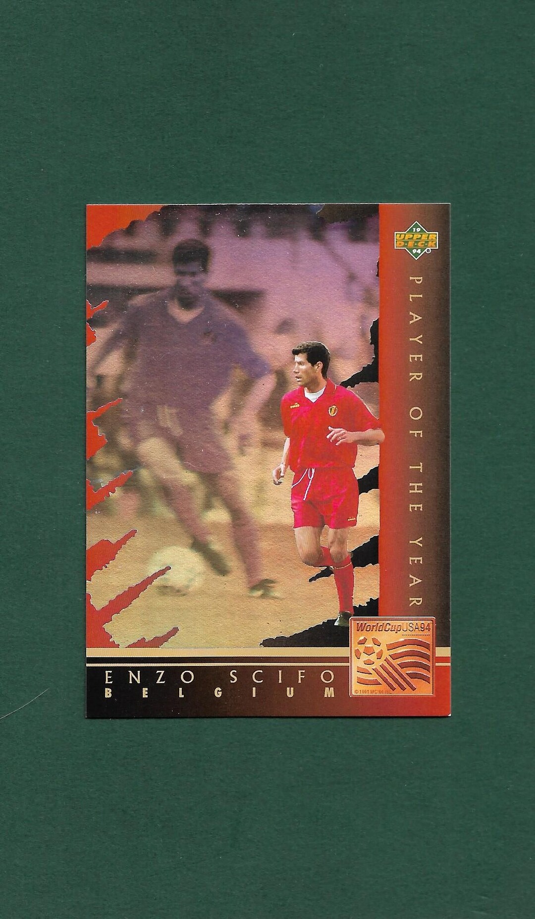1993 Upper Deck World Cup 94 Preview Enzo Scifo Player of the Year ...
