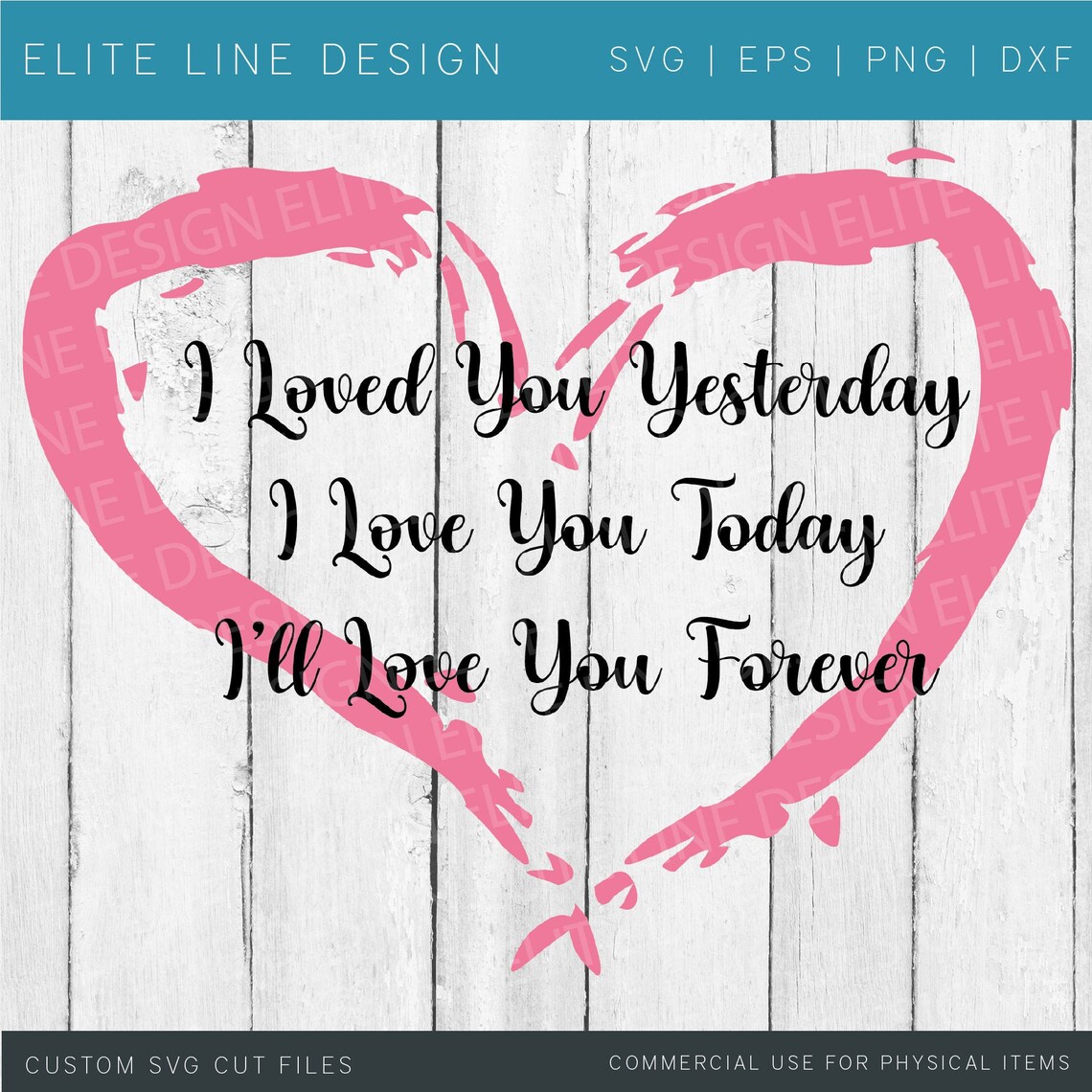I Love You Yesterday Today and Forever/I Love You SVG/Love Etsy