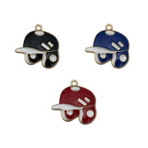 5/10pcs 24*25mm Enamel Ball Cap Design Charms Alloy Sports Pendants For DIY Bracelet Necklace Jewelry Making Accessories