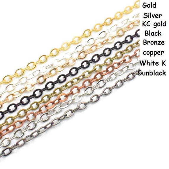 10m 2x3mm Necklace Bracelet Chains Bulk for DIY Jewelry Making materials 32ft