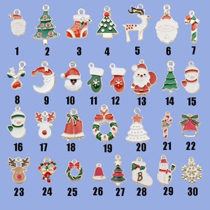 10pcs/Lot Mix Enamel Christmas charms Reindeer charms Santa Charms Pendant DiY Jewelry Necklace Bracelet Pendants Accessory