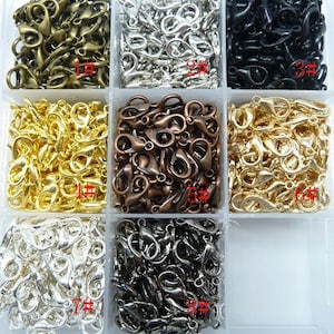 100pcs Lobster Clasps, Size 12x6mm, Claw Lobster Hooks, Lobster  Clasps, Lanyard Hooks