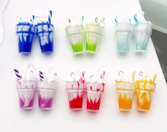10/12pcs 13*28mm Colorful Ice Cream Design Charms Resin Pendants For DIY Bracelets Necklaces Jewelry Making Accessories