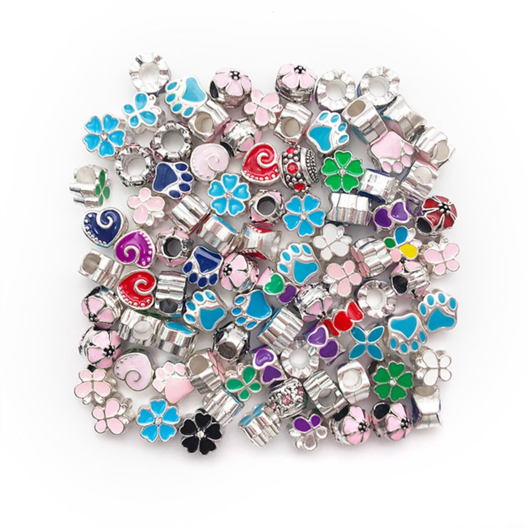 Mix Style10/20/30pcs Bulk Wholesale Vintage Bead Charms Big Hole Beads