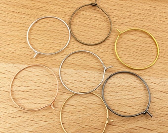 50PCS Thin Gold Classic Hoop Earrings Ear ring Hoops Earrings Big Circle Ear Wire Hoops Earrings Wires Earring Hoops, Hoop Ear Wire, Hoops ,