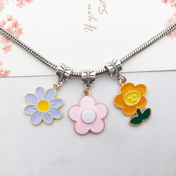 CIONDOLO ORO GIALLO 750/1000 FIORE SMALTATO - - Oro In Euro - Foto 3