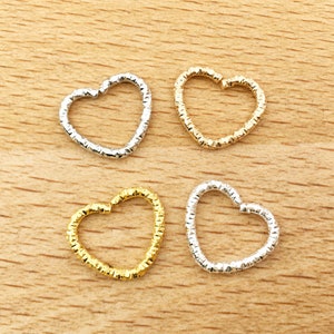 20/40/60PCS Love heart pendant Hollow Heart Pendant-Shiny Heart Pendant-Simple Discovery-Geometric Pendant Pendant-Jewelry Supplies