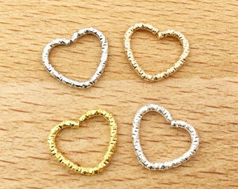 20/40/60PCS Love heart pendant Hollow Heart Pendant-Shiny Heart Pendant-Simple Discovery-Geometric Pendant Pendant-Jewelry Supplies