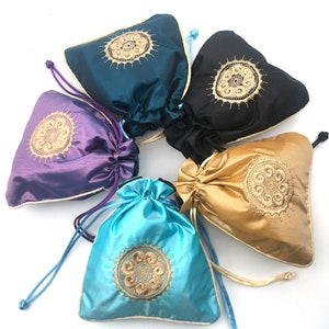 2/4/6PCS Cloth bag High-grade satin bag Satin Drawstring Bags Silk Drawstring Bag jewelry storage pouch, gift bag, wedding favor