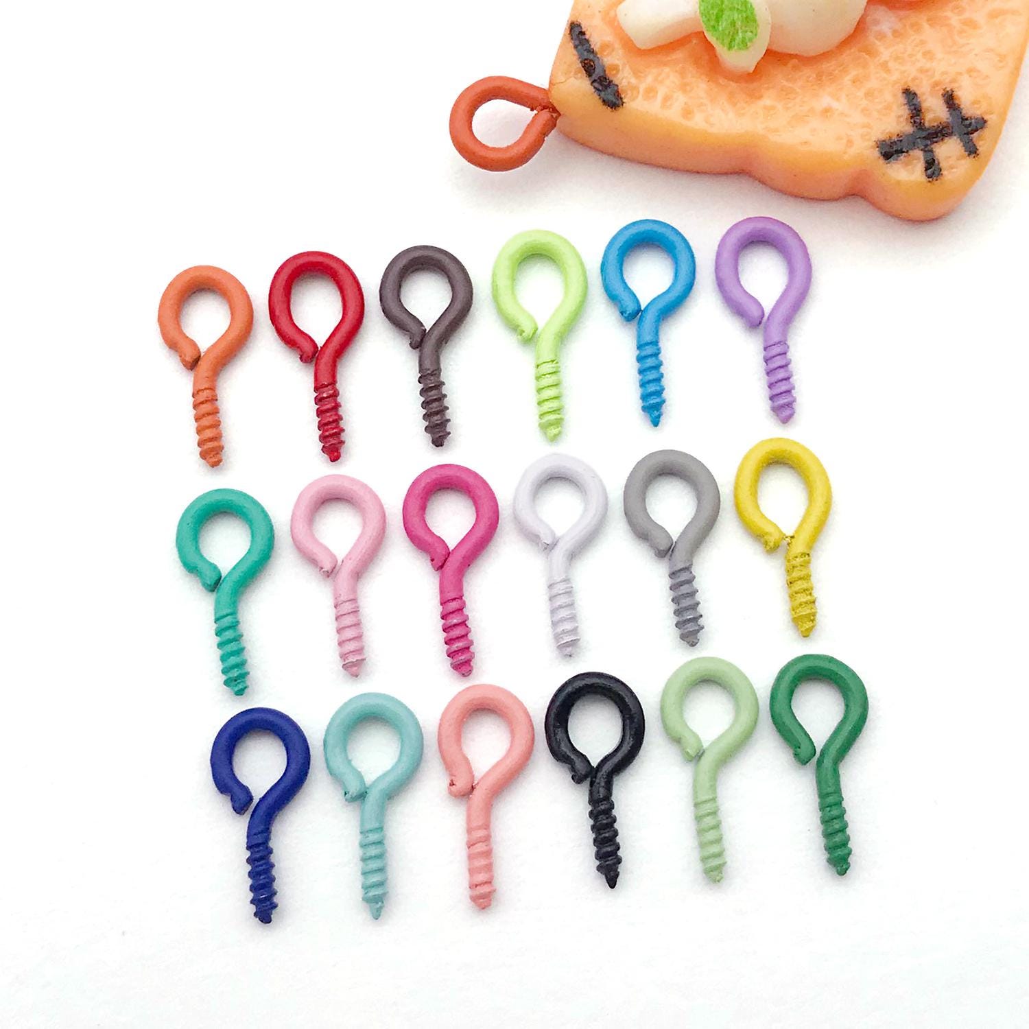 100 200 300pcs Mini Screw Eye Needle Charms Threaded Eye Pins Hooks…