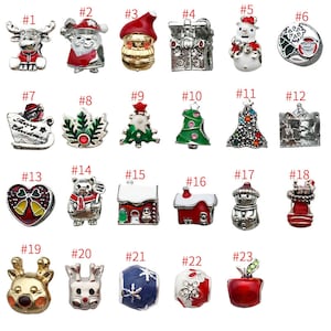 5/10/15pcs European beads snowman large hole beads，christmas tree spacer beads，pandora bracelet Beads，DIY jewelry charms beads