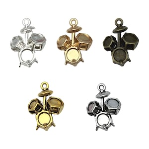10/20/30pcs 16*20mm Musical Drum Design Charms Alloy Music Pendants for DIY Bracelet Necklace Jewelry Making Accessories