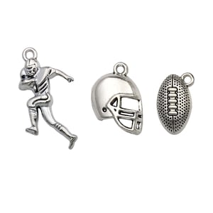 10/20/30 stks Voetbal Sport Ontwerp Charms Legering Atleet, helm Hangers voor DIY Armband ketting Sieraden Maken Accessoires: