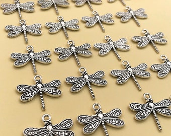 10/20/30 Stück Libelle Charms Antik Silber Für DIY Armband Ohrringe Halskette Zinklegierung Handwerk Zubehör