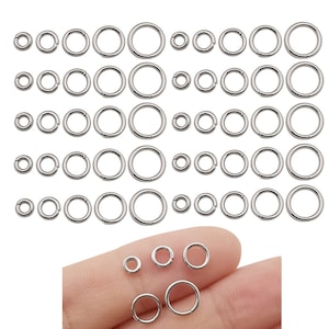 100pcs Stainless Steel Jump Rings Split Ring Connectors for Necklace Bracelets Accessories Jewelry Making