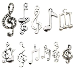 10/20/30 stks Muziek Symbool Ontwerp Charms Legering Muziek Hangers Voor DIY Armband Ketting oorbellen Sieraden Maken Accessoires: