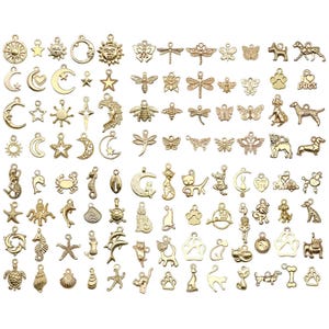 20/100pcs KC Golden Charms Alloy Various Styles Pendants For DIY Bracelets Necklaces Earrings Jewelry Making Accessories