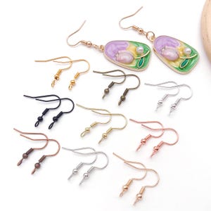 50/100pcs 21*21mm Metal French Ear Clasps Hooks, Ear Wire Findings For DIY Earrings Jewelry Making Accessories