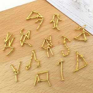 4 Style 12-36 PCS Astrological Constellation Charms 12 constellation patterns Twelve Constellations Jewelry Making Finding
