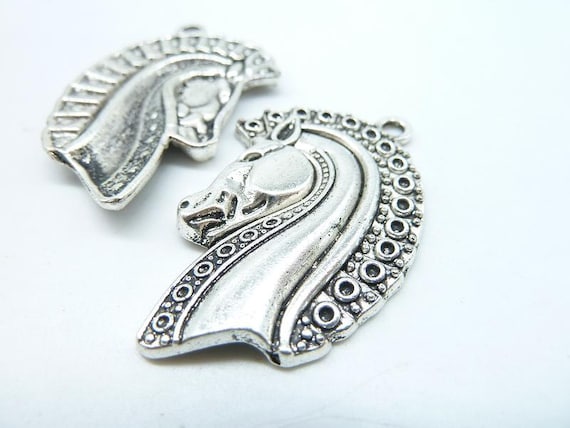 Dragon Charm//Pendant Tibetan Antique Silver 38mm 5 Charms Accessory Jewellery