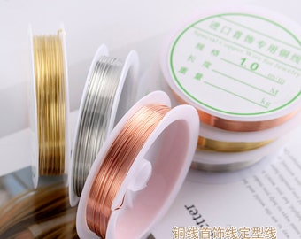 0.2-1mmSilver/Gold/RoseGoldCopper Wire For Bracelet Necklace DIY Accessories Colorfast Beading Jewelry Cord String Craft Making