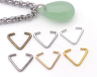 100/200/300pcs Metal Iron Triangle Clasps Buckle Connector Jump Split Rings for DIY Earring Bracelet Necklace Jewelry Making Accessories