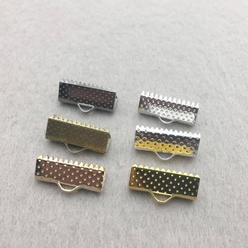 50pcs Ribbon Cord End Clamps Cap Crimps Beads Etsy