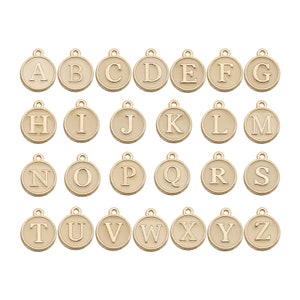 10pcs/Lot Colorful Alphabet Letter Double Face Enamel Charms Pendants for Necklace Bracelets Jewelry Making Handmade Craft image 10