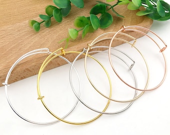 5/10/15 Stück erweiterbar Legierungsdraht Armreif, 5 Farbverstellbare Blank Armband, DIY Accessoire Schmuckherstellung