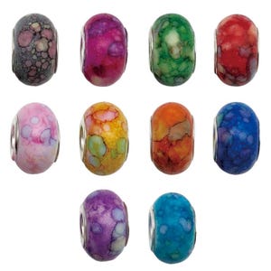 10/20pcs 13mm Colorful Resin Ink beads Large Hole Beads Loose Beads For DIY Bracelet Necklace Jewelry Making Accessories