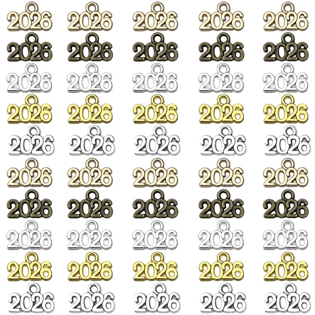 Cumnvulnt Charm Set 126-teilig | Mit Buchstaben & Symbolen | Vintage Gold Für DIY Schmuck