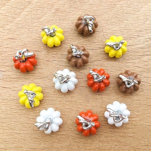 5/10/15pcs Orange Pumpkin 3D Charms Pumpkin Charms/Small Halloween Pumpkin/ Jewelry Making Supplies/ Halloween Jewelry 11x10mm