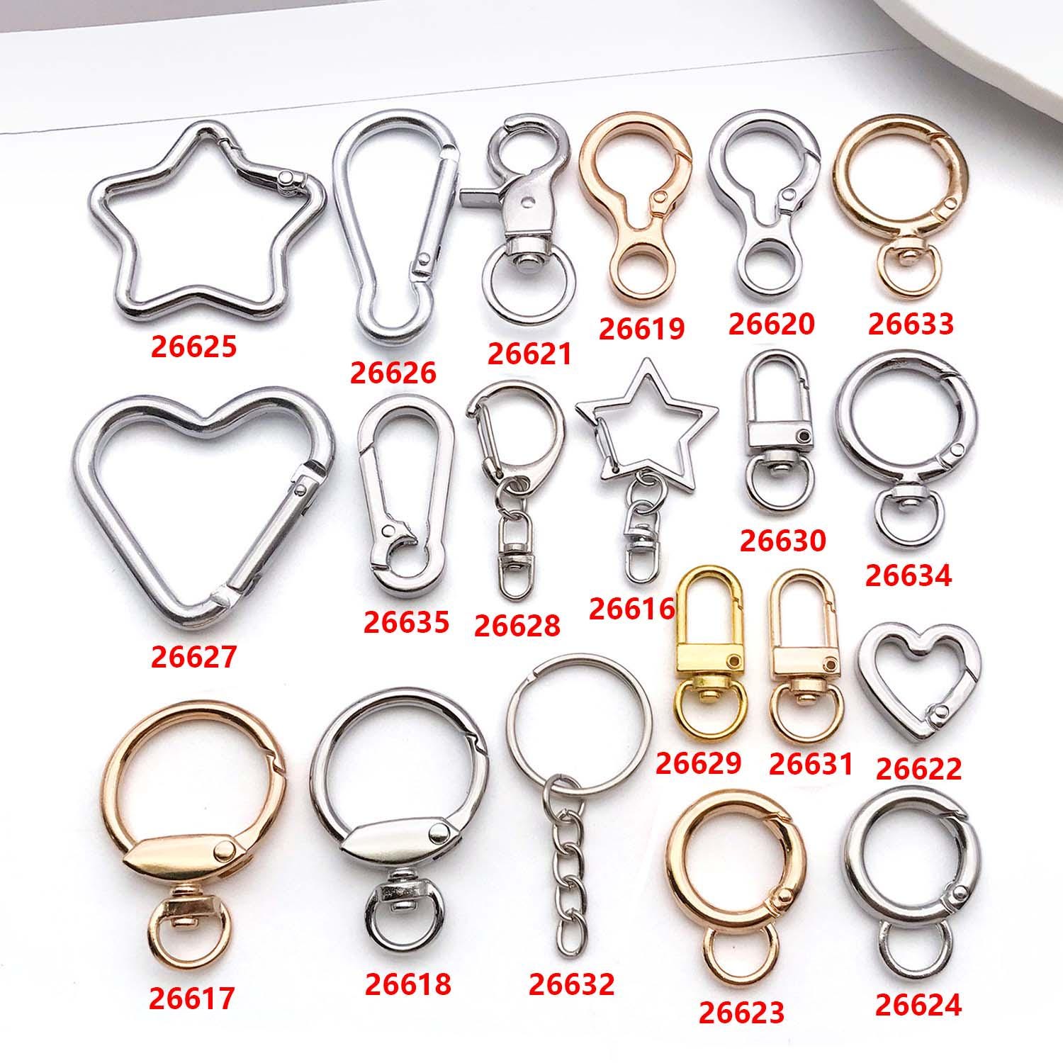 10/20/30pcs Multi-functional Rotating Keychains With Lobster