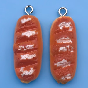 10pcs Fashion Resin White Butter Long Bread Pendant Accessories For Women Necklace Bracelet For DIY Jewelry Making
