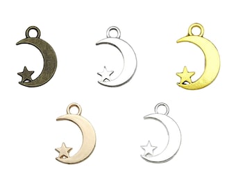 10/20/30 Stück 13 * 19 mm Vintage Stern Mond Design Charms Legierung Anhänger für DIY Armband Halskette Ohrringe Schmuck machen Zubehör